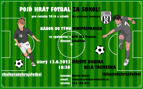 Pojď hrát fotbal za Sokol!