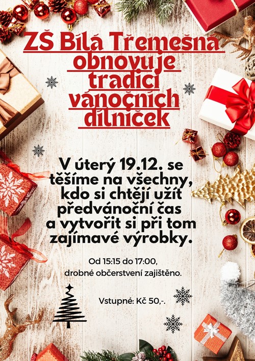 Vánoční dílničky v ZŠ