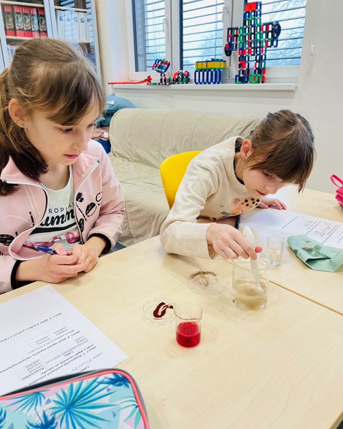 Čtvrťáci a jejich první laboratorní práce 